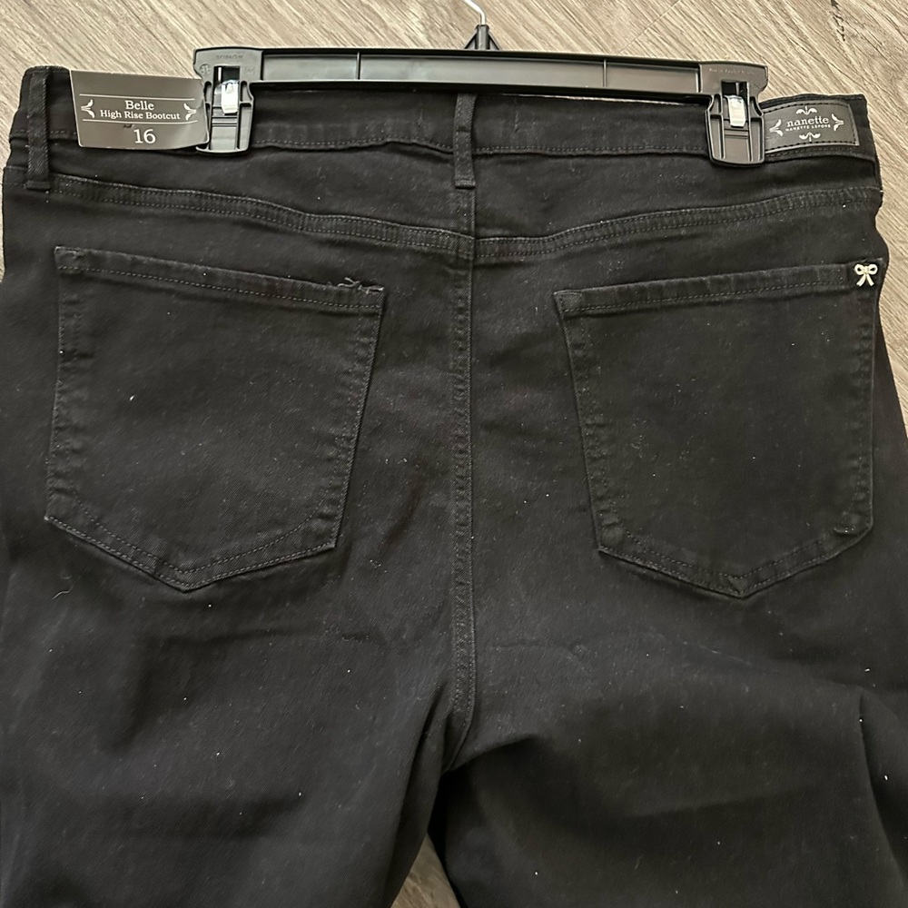 NWT| High Rise Boot Cut Black Jeans - Picture 5 of 9